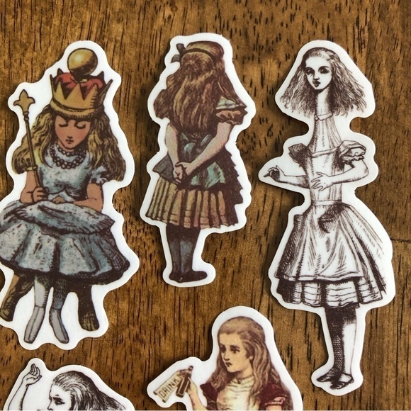 Alice in Wonderland Classic Illustrations stickers (5pk) - Picture 2 of 3